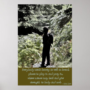 Impressão do poster das citações da natureza de