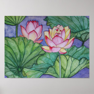 Impressão do poster das flores de Lotus #4