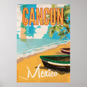 Impressão do poster das viagens vintage da praia