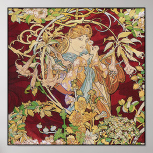 Impressão do poster de Nouveau da arte de Mucha: