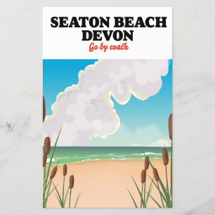 Impressão do poster de viagens Dorset Seaton Beach