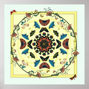 Impressão do poster do abstrato da circular do