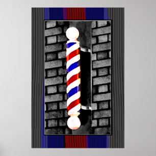 Impressão do poster do barbeiro/cabeleireiro dos