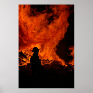 Impressão do poster do bombeiro