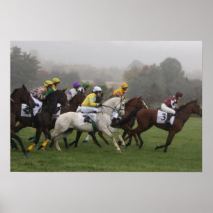 Impressão do poster do cavalo de raça