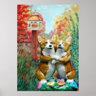 Impressão do poster do Corgi de Galês do Pembrok