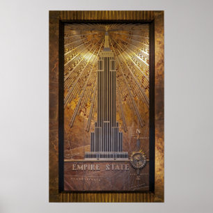 impressão do poster do Empire State Building 12x2