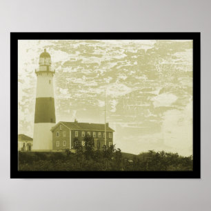 Impressão do poster do farol de Montauk