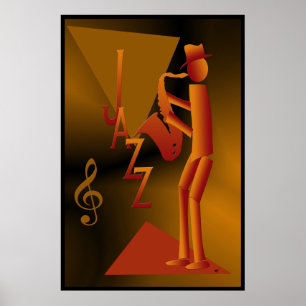 Impressão do poster do homem do jazz