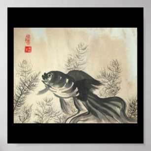 Impressão do poster do peixe dourado