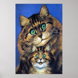 Impressão do poster do retrato da família de gat