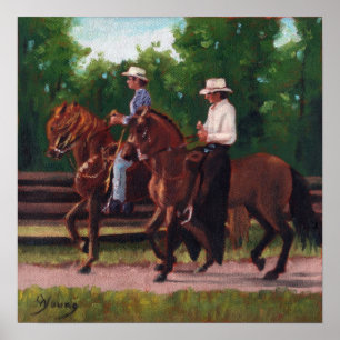 Impressão do poster dos cavalos de Paso Fino