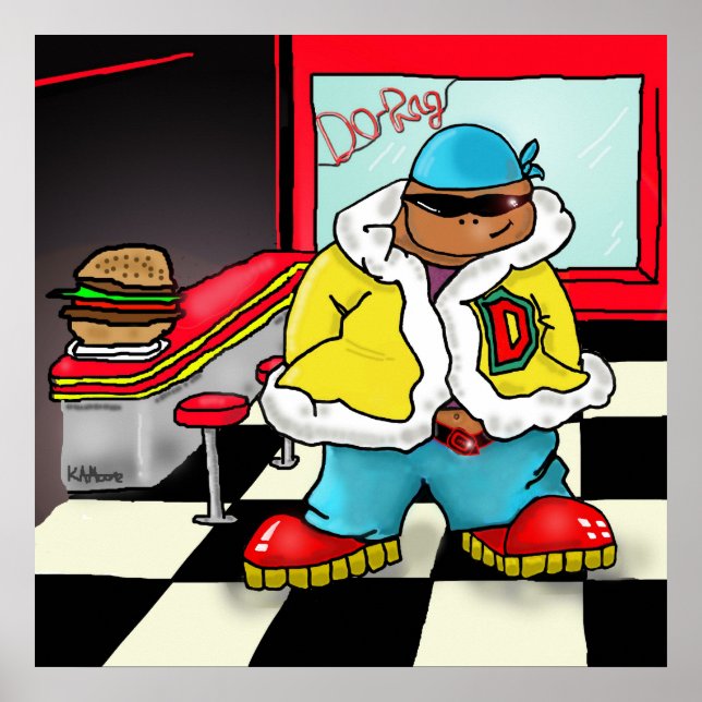 Impressão "Do-Rag" - por Kev Moore (Frente)