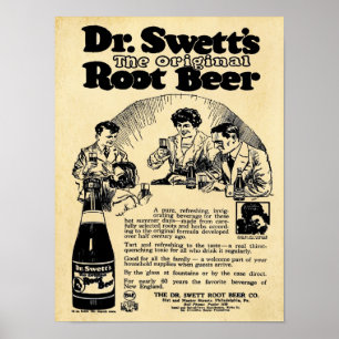 Impressão do refrigerante root beer do Dr. Swetts