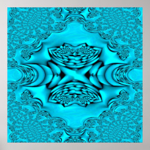 Impressão do rosa do Fractal do fulgor do Aqua
