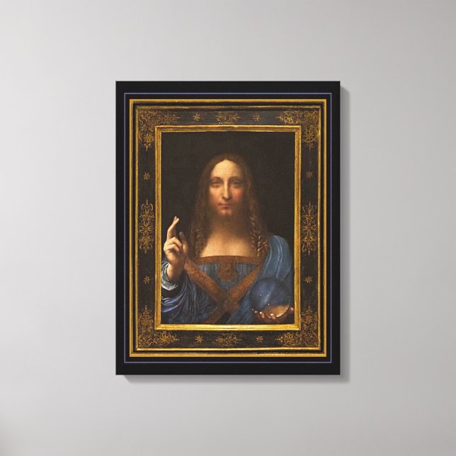 Impressão do Salvator Mundi 1500 Leonardo da Vinci (Frente)