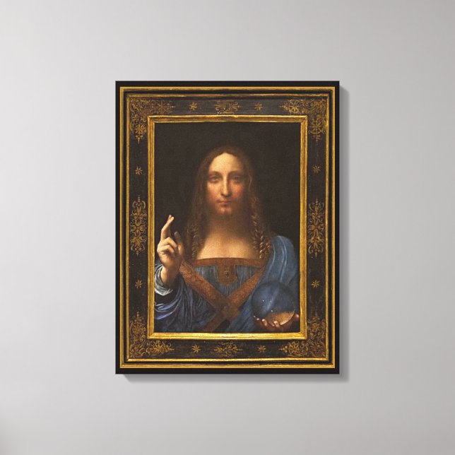 Impressão do Salvator Mundi 1500 Leonardo da Vinci (Frente)