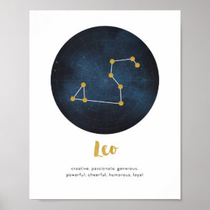 Impressão do sinal da estrela de Leo