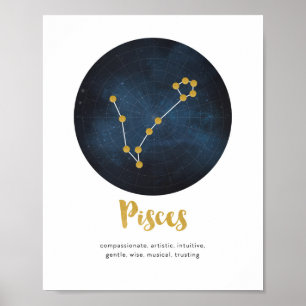 Impressão do sinal da estrela dos peixes