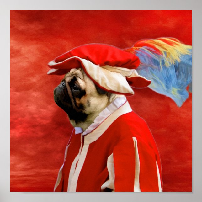 Impressão do Soldado da Guerra Civil Pug (Frente)