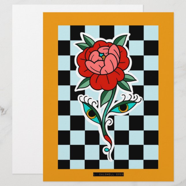 Impressão do ventilador da placa de xadrez (Frente/Verso)