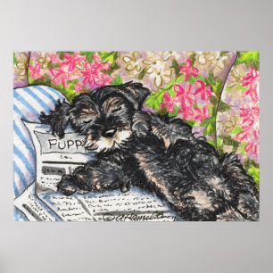Impressão dos sonhos do Schnauzer