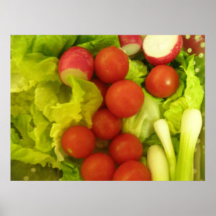 Impressão dos vegetais de salada