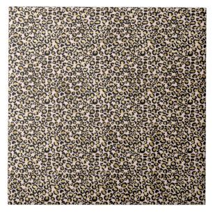 Impressão Dourada Leopardo Rosa