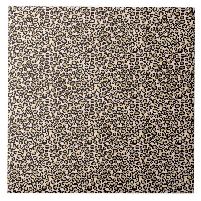 Impressão Dourada Leopardo Rosa (Frente)