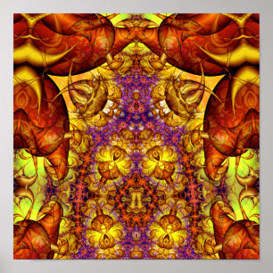 Impressão dourado da arte da experiência 4 da