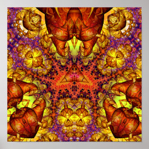 Impressão dourado da arte da experiência 6 da