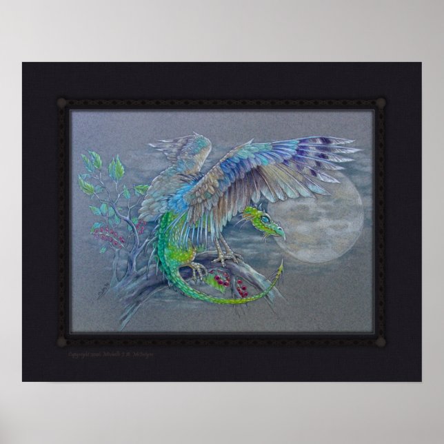 Impressão - Dragão de Pássaro Verde (Frente)