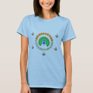 Impressão Duplo Diwali Camisetas - Diyas e Design