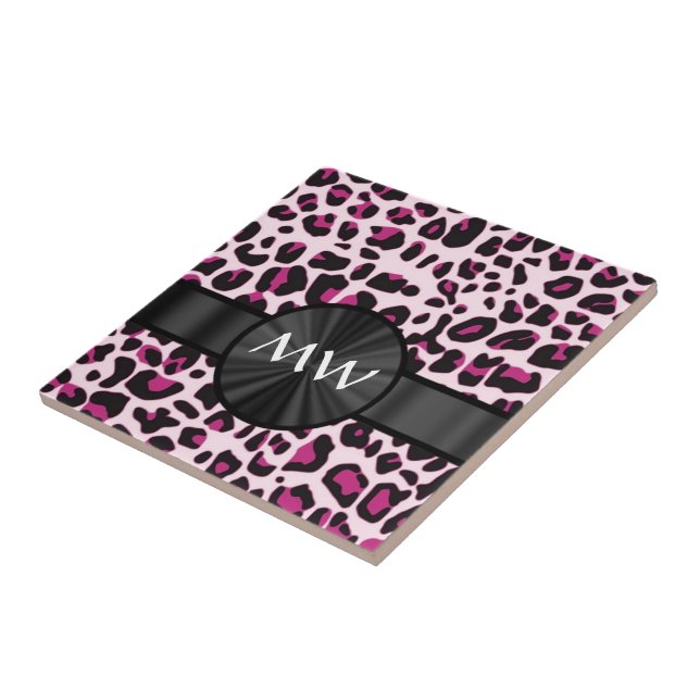 Impressão e monograma rosa-leopardo (Lateral)