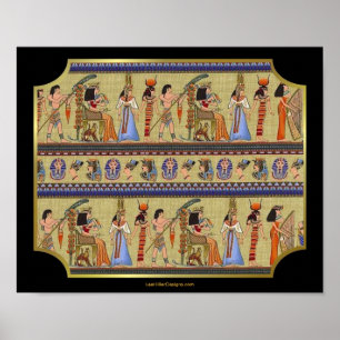 Impressão egípcio da arte dos Hieroglyphics