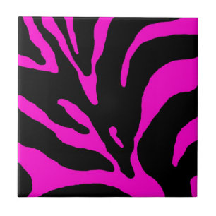 Impressão em animais com faixa de zebra rosa