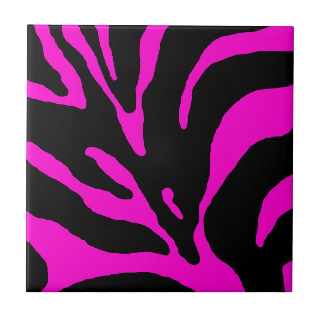 Impressão em animais com faixa de zebra rosa (Frente)