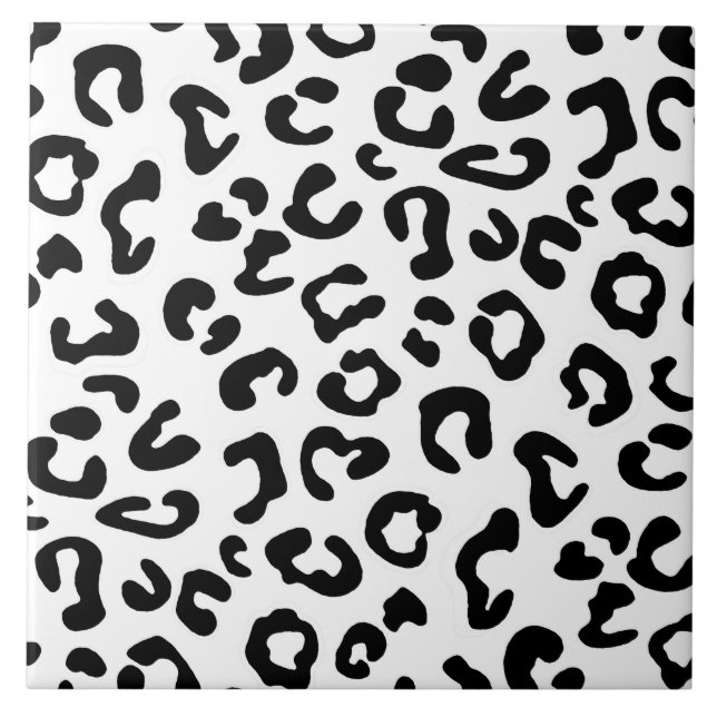 Impressão em animais de chita em preto e branco (Frente)