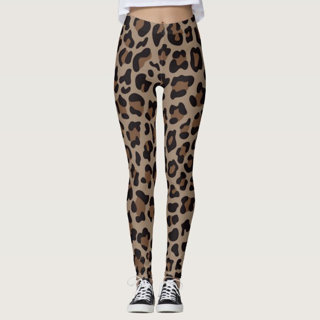 Impressão em animais de chocolate Leggings feminin (Frente)