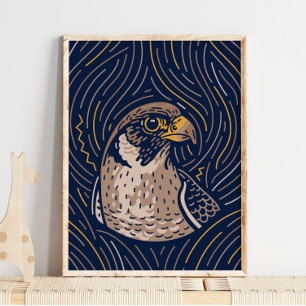 Impressão em animais do Falcão Zodiac Falcon Imp