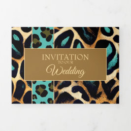 Impressão em animais LEOPARD - Cartão de convite
