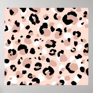Impressão em animais-leopardo Abstrato moderno