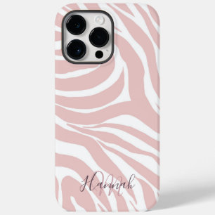 Impressão em branco de zebra rosa-rosa-esbranquiça