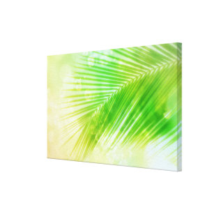 Impressão em folha de palmeira tropical das canvas