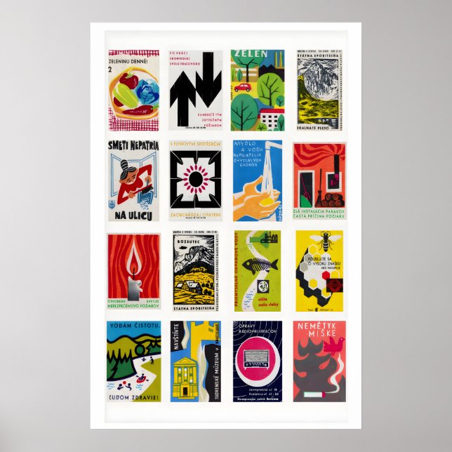 Impressão em Grade de Rótulo de Caixa de Fósforos  (Frente)