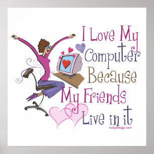 Impressão em linha do poster dos amigos