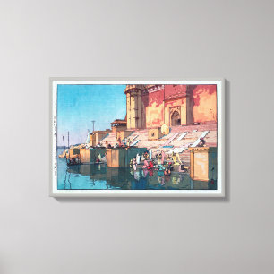 Impressão Em Tela ヴァーラーナシー, Varanasi, Hiroshi Yoshid