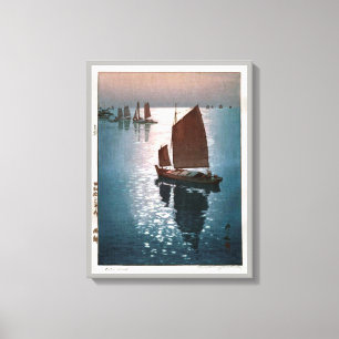 Impressão Em Tela 凪静, vento calmo do 吉田博, Hiroshi Yoshida,