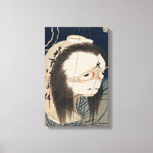 Impressão Em Tela 提灯のお化け, fantasma da lanterna, Hokusai 