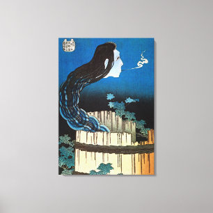 Impressão Em Tela 皿のお化け, fantasmas do 北斎 do prato, Hok